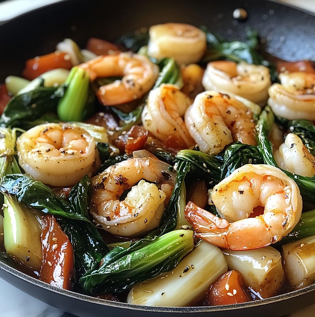Bok Choy and Shrimp Skillet