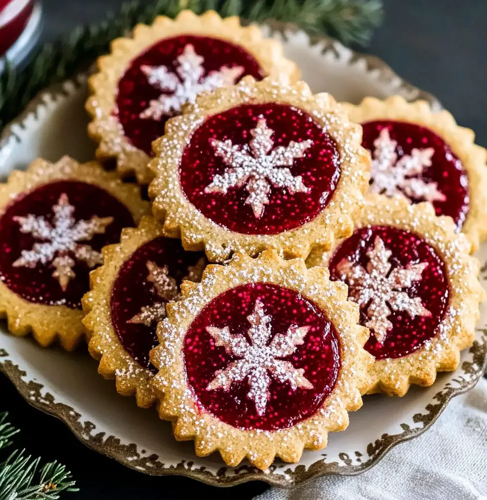 Raspberry Linzer Cookies
