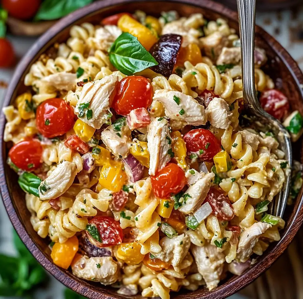 Crack Chicken Pasta Salad