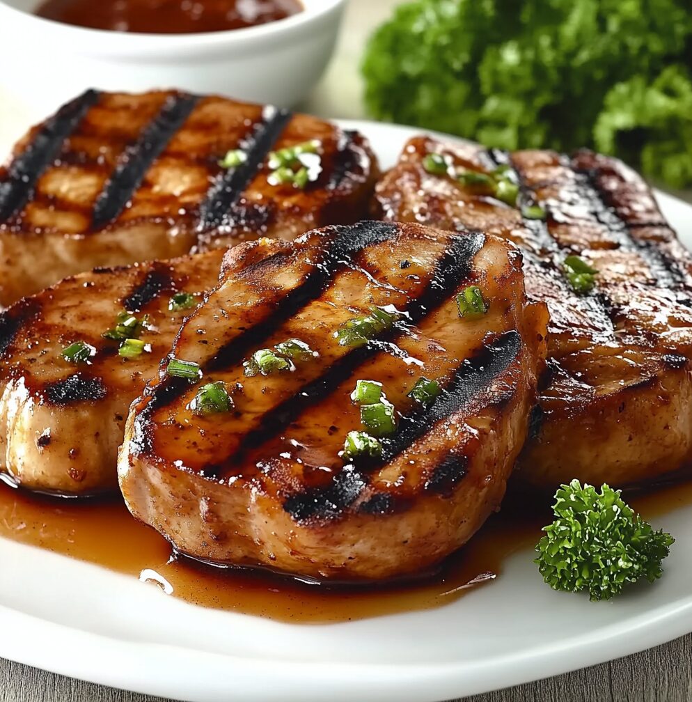 Honey Garlic Grilled Pork Chops