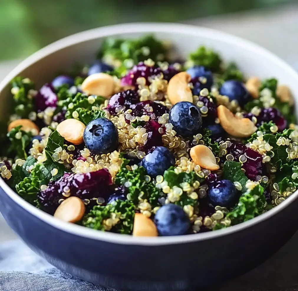Kale Blueberry Quinoa Salad