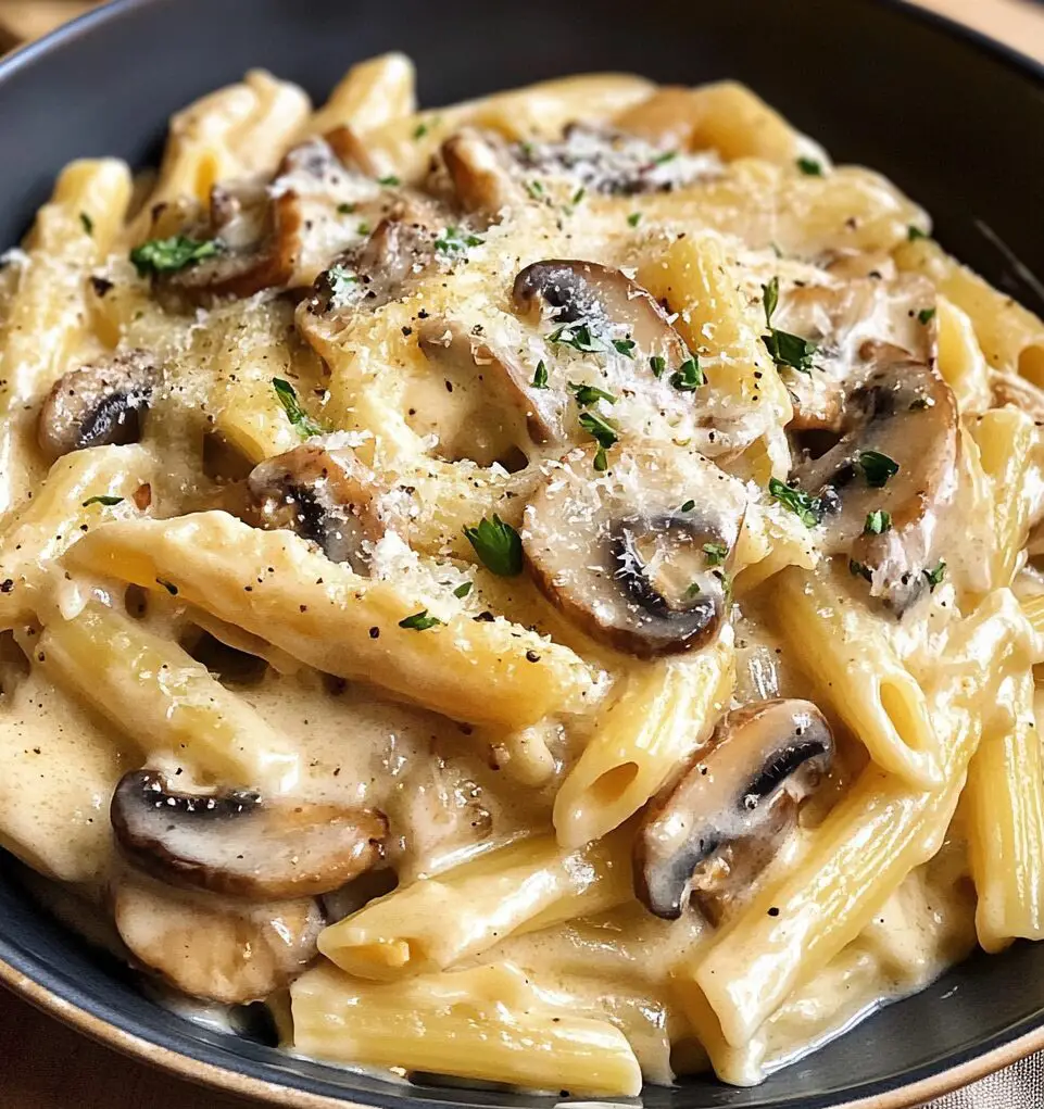 Caramelized Leek and Mushroom Gruyere Pasta