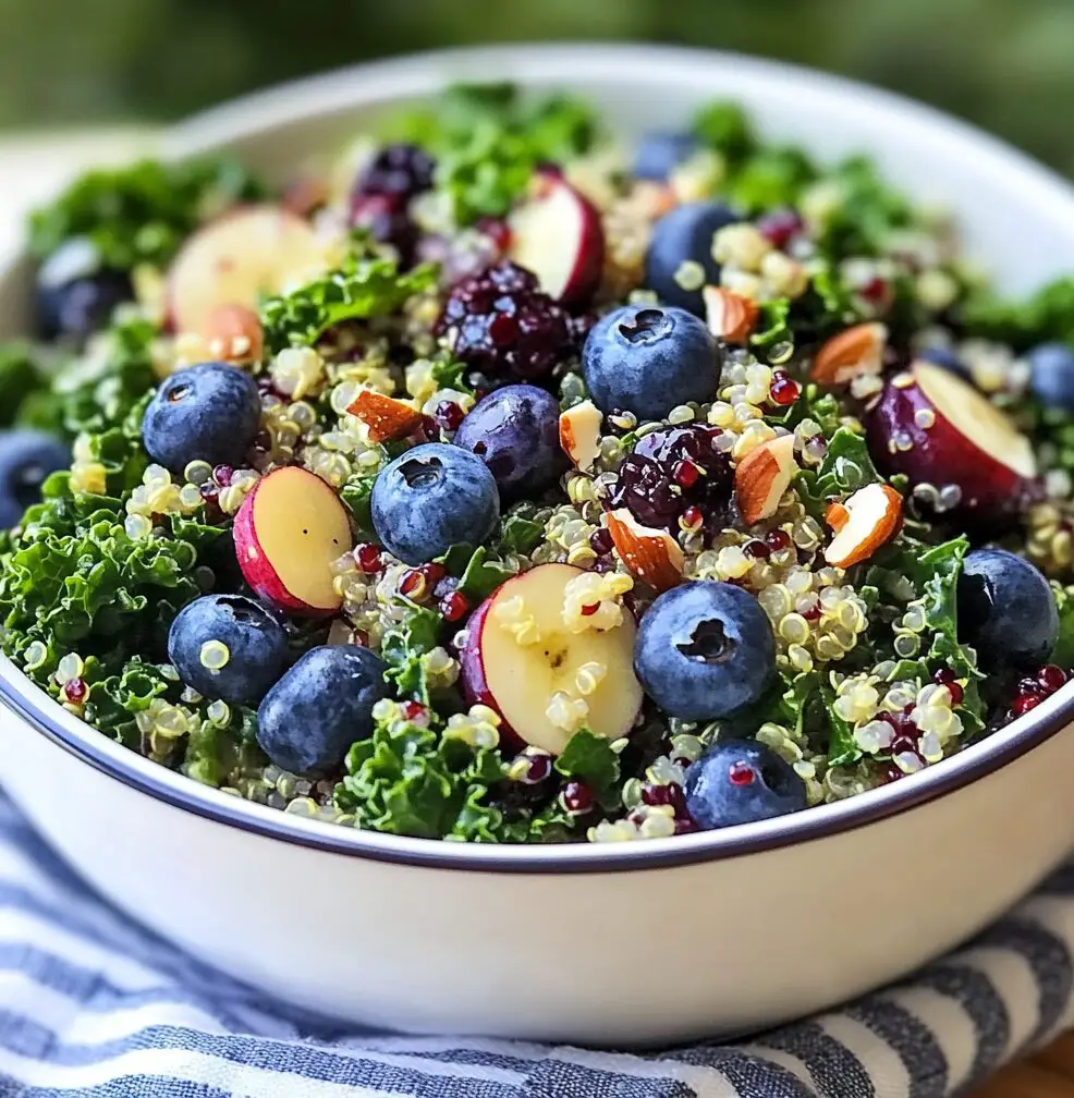 Kale Blueberry Quinoa Salad