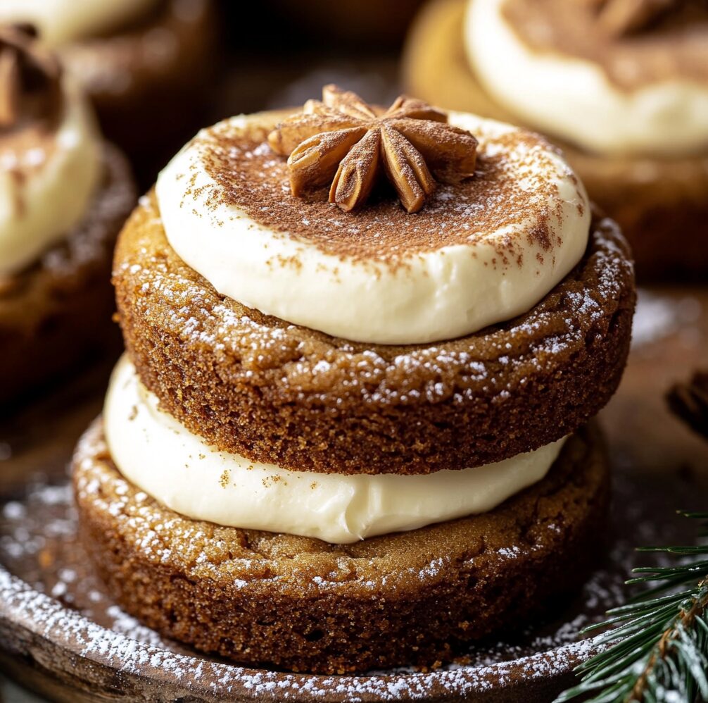 Gingerbread Cheesecake Cookies