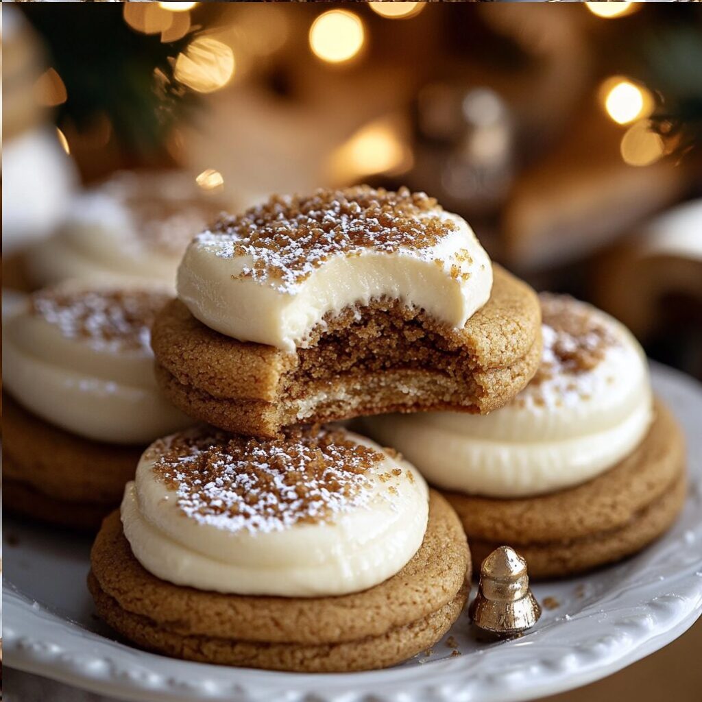 Gingerbread Cheesecake Cookies