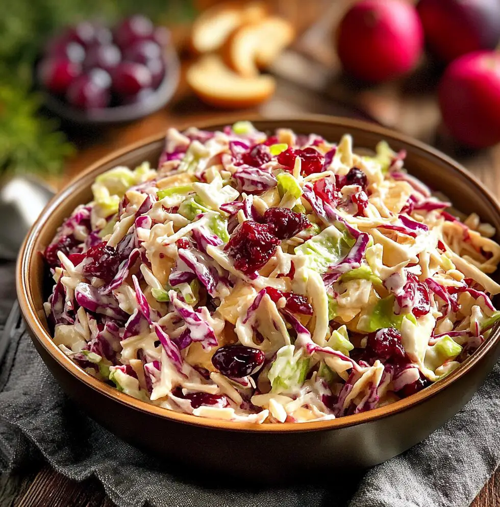 Apple Cranberry Coleslaw