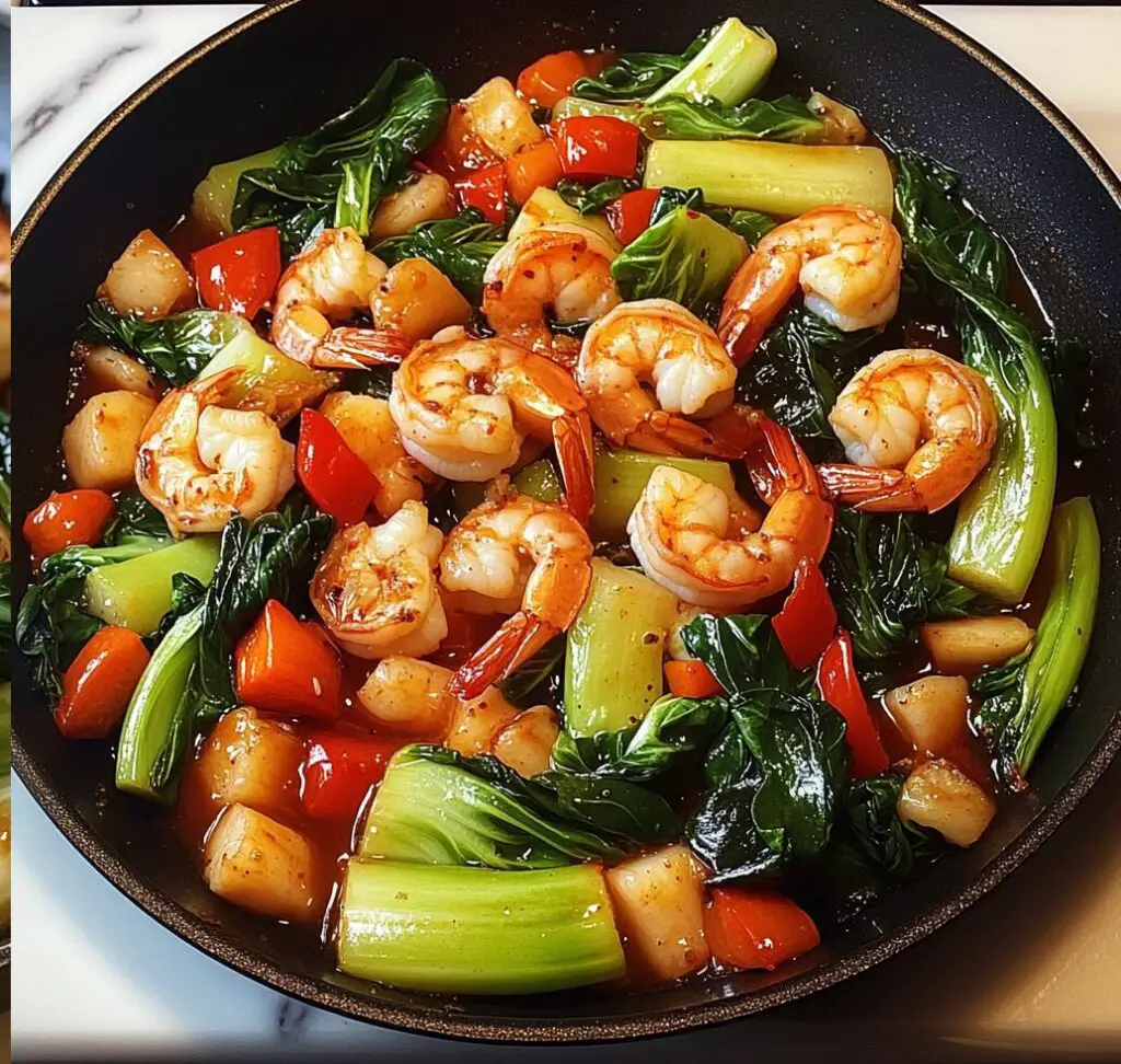 Bok Choy and Shrimp Skillet