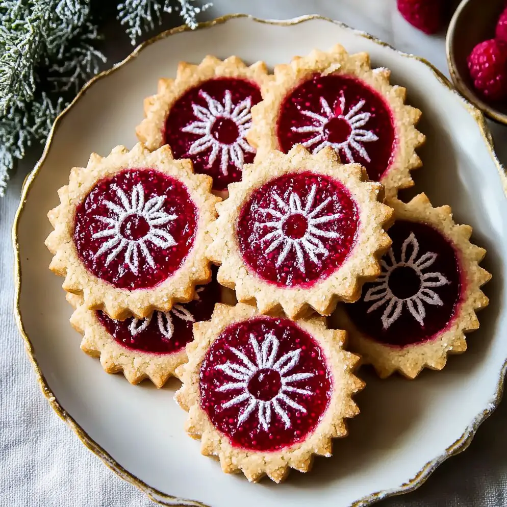 Raspberry Linzer Cookies