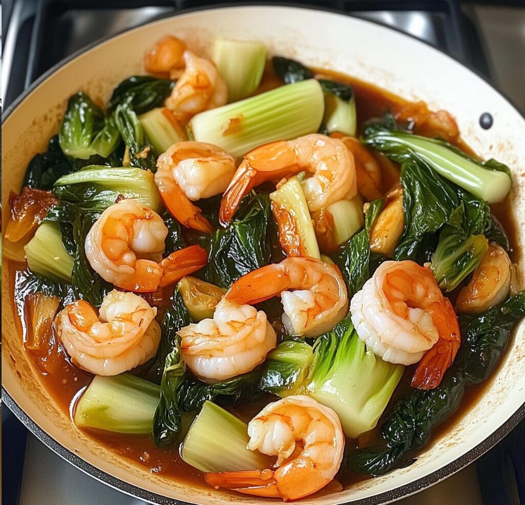Bok Choy and Shrimp Skillet
