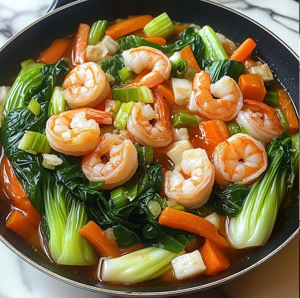 Bok Choy and Shrimp Skillet