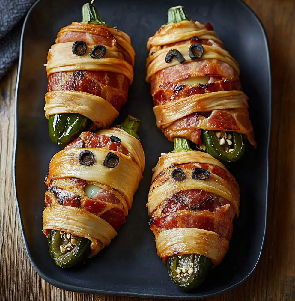 Halloween Bacon Jalapeño Mummies