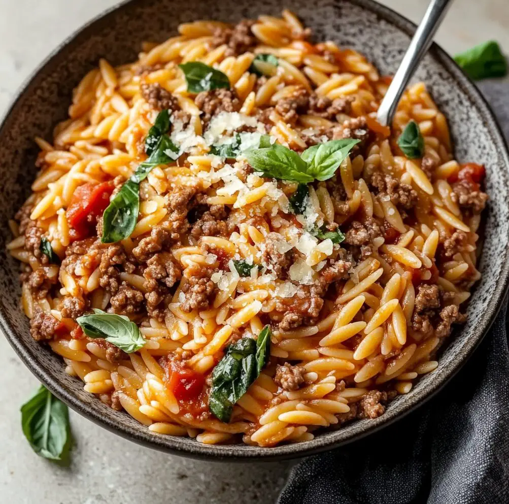 Ground Beef Orzo