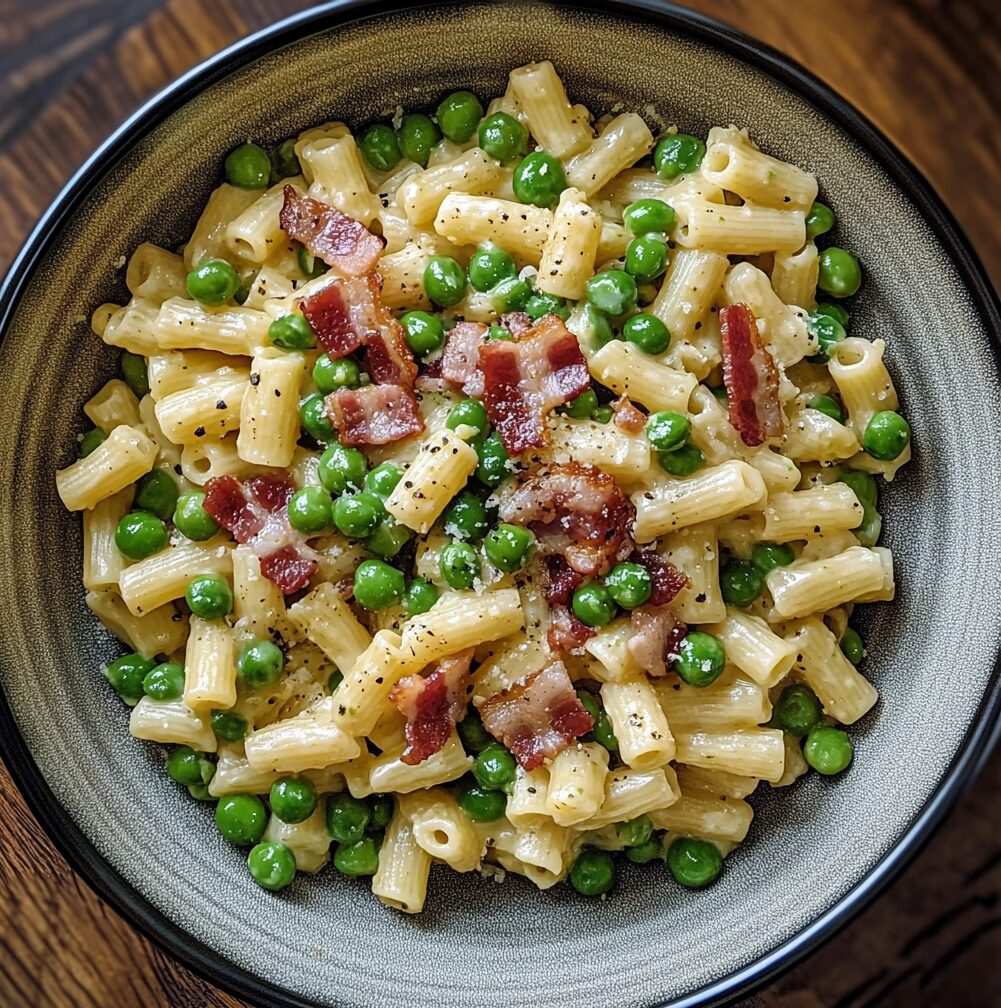 Pasta with Peas and Bacon