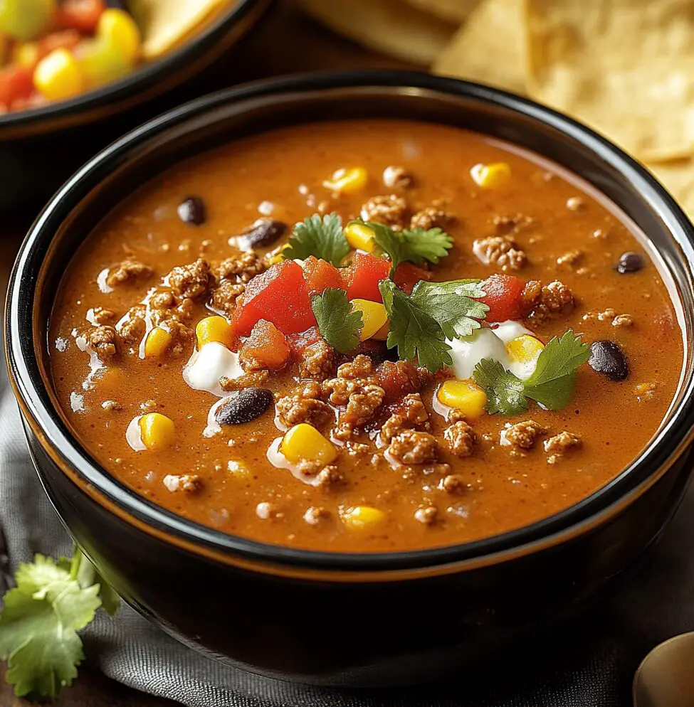Ground Beef Enchilada Soup