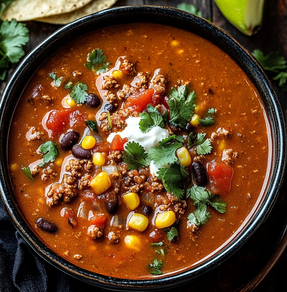 Ground Beef Enchilada Soup
