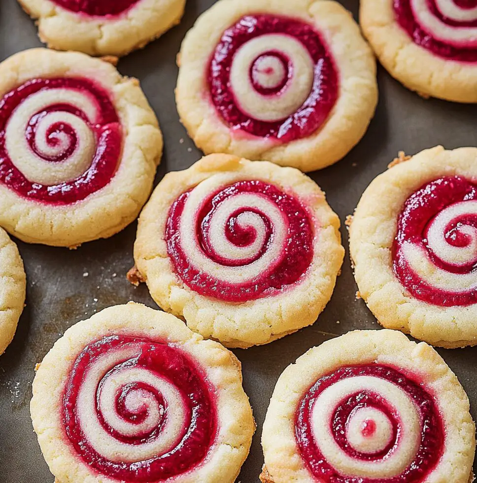 Raspberry Swirl Shortbread Cookies