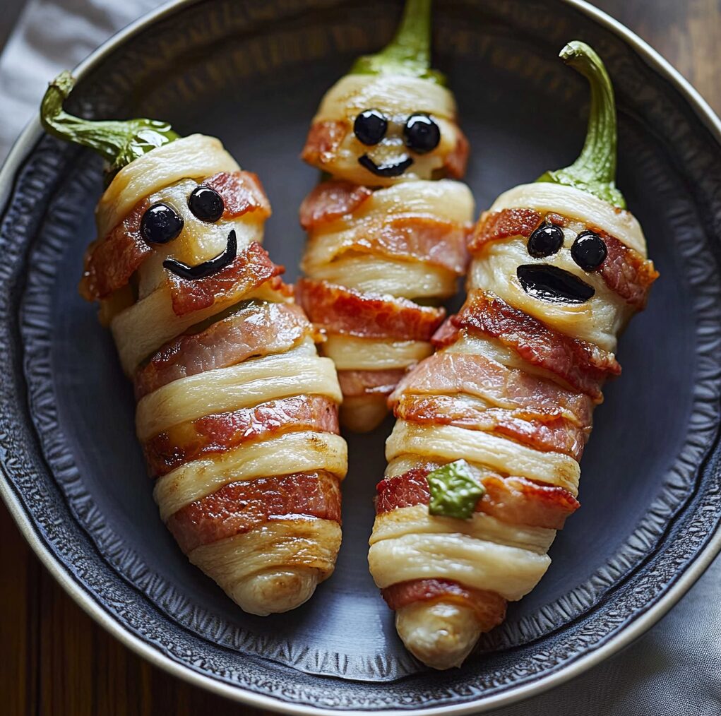 Halloween Bacon Jalapeño Mummies