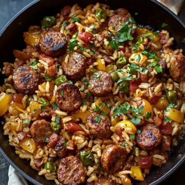 Cajun Sausage and Rice Skillet