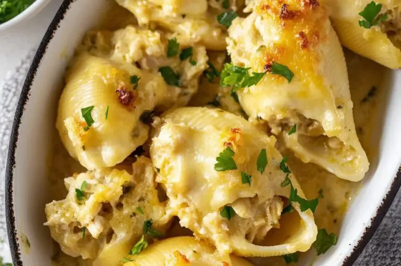 Chicken and Stuffing Stuffed Shells