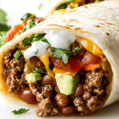 Beef, Bean, and Cheese Burritos