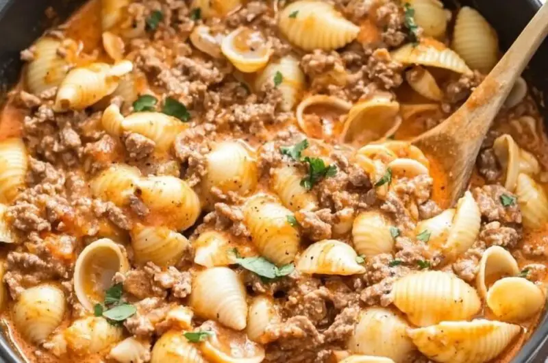 Creamy Beef and Shells