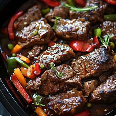 Crockpot Pepper Steak