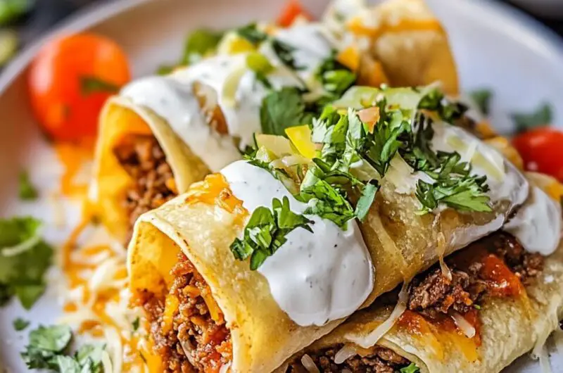 Cheesy Beef Taquitos