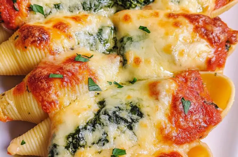 Cheesy Spinach Stuffed Shells