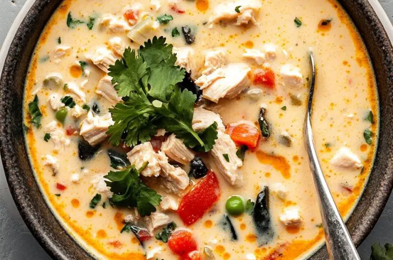 Creamy Chicken Poblano Soup