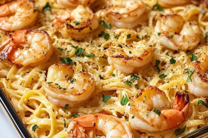 Shrimp Scampi Pasta Bake