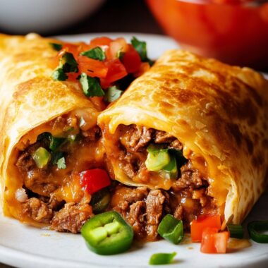 Baked Beef Chimichangas