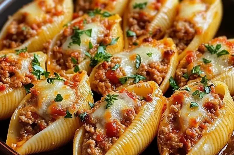 Stuffed Shells with Ground Beef