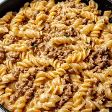 Stovetop Creamy Ground Beef Pasta
