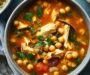 Slow Cooker Chicken & Chickpea Soup