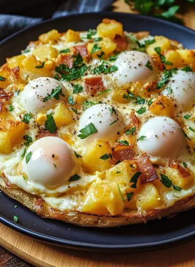 Cheesy Potato Egg Scramble