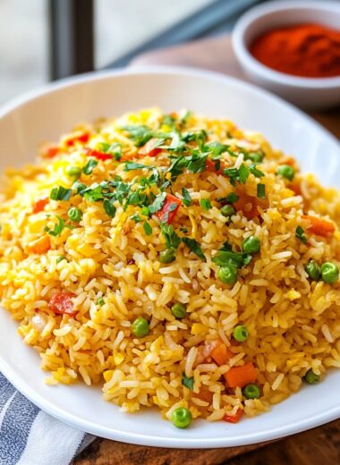 Garlicky Saffron Rice