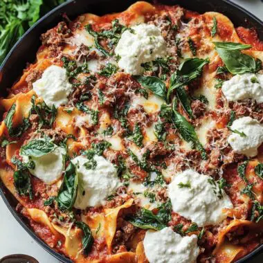 Harissa Lamb Skillet Lasagna