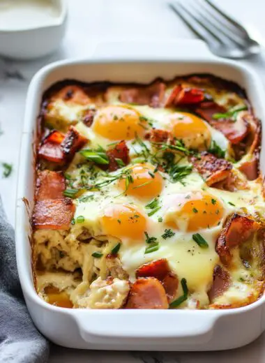 Overnight Eggs Benedict Casserole