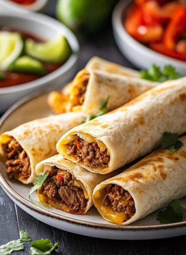 Quick Cheesy Beef Taquitos