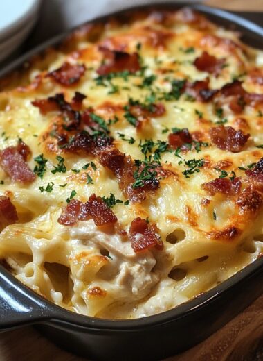 Cheesy Chicken Bacon Pasta Bake