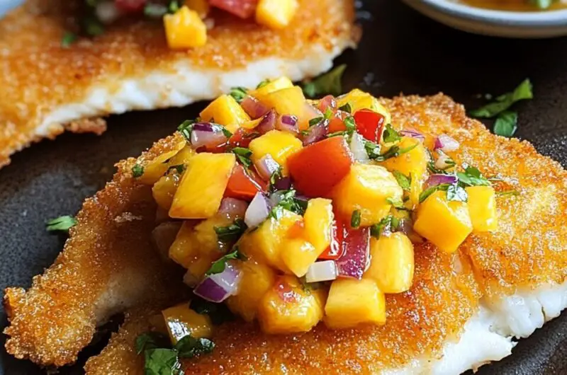 Coconut-Crusted Fish with Mango Salsa