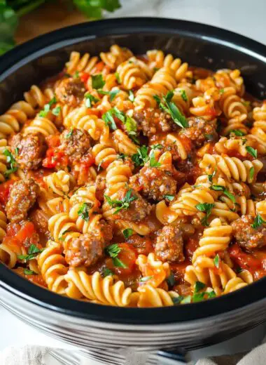 Crock Pot Sausage Pasta