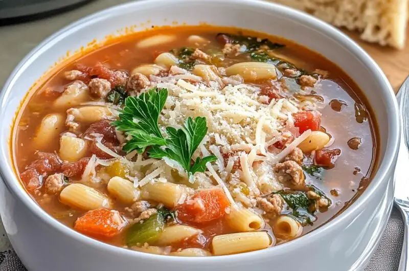 Crock Pot Pasta Fagioli Soup