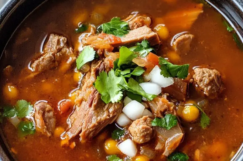 Posole Rojo with Pork Shoulder