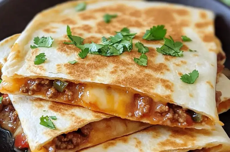 Cheesy Ground Beef Quesadillas