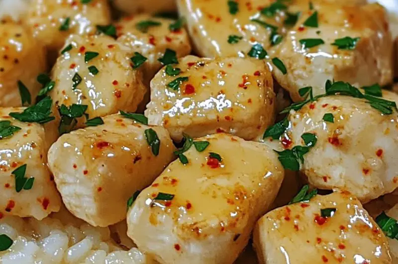 Garlic Butter Chicken Scampi with Cheesy Rice