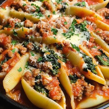 Sausage, Spinach & Ricotta Stuffed Shells
