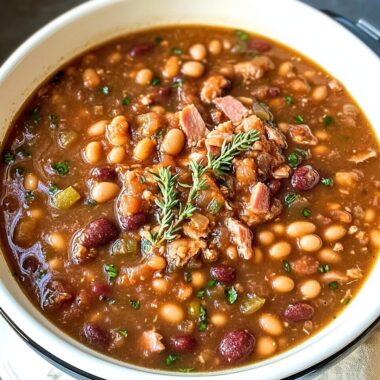 Slow Cooker 15-Bean Soup with Ham
