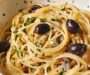 Spaghetti with Garlic, Anchovies, and Olives