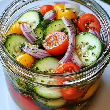 Marinated Cucumbers, Onions, and Tomatoes